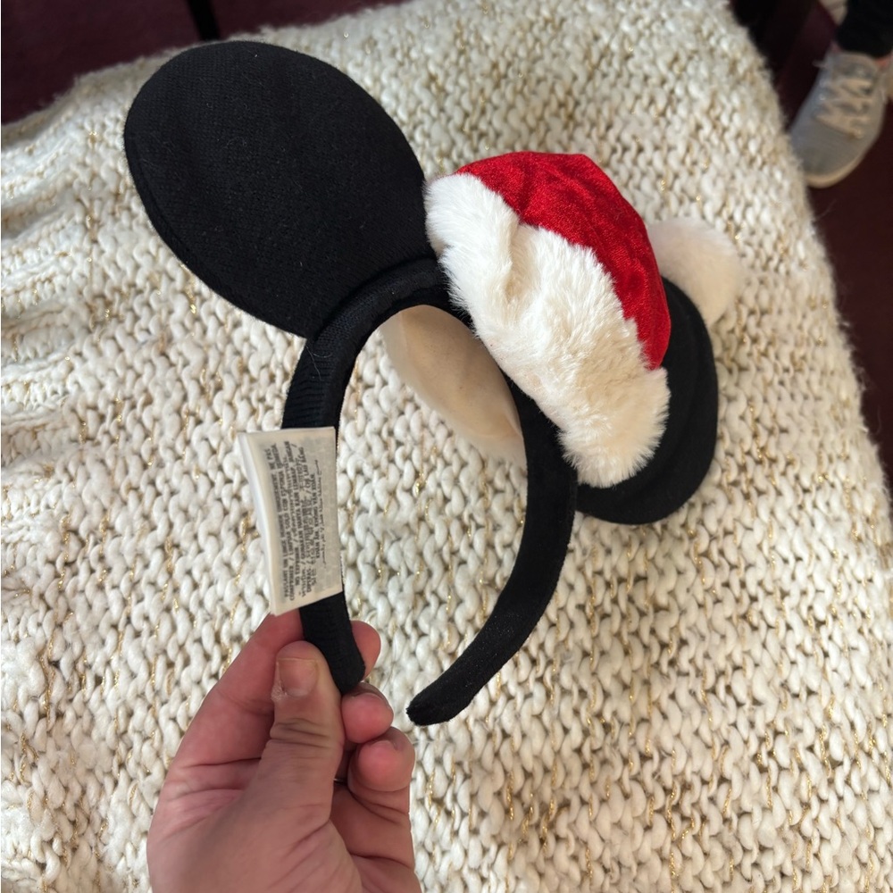 Walt Disney Mickey Mouse Ears with Santa Hat - Picture 10 of 12